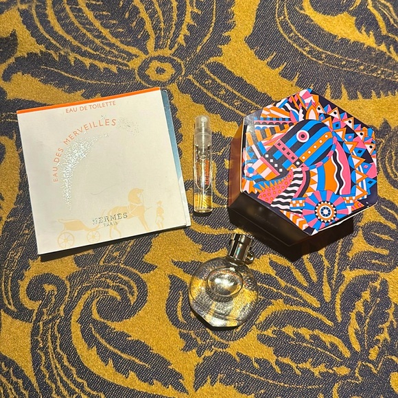Hermes 1-Mini Eau Des Merveilles 7.5ml EDT Pour+Hermes Gorgeous Paper Gift Box - Picture 1 of 1